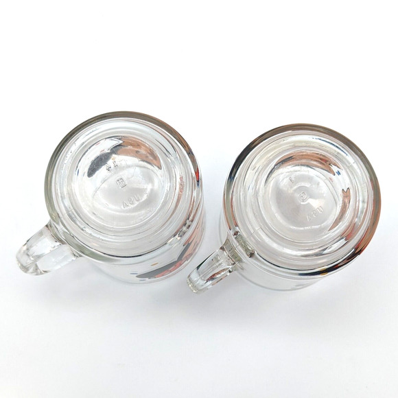 Anchor Hocking Disney Mickey and Minnie Mouse Clear Glass Mug Coffee Cup Vintage - Picture 12 of 13